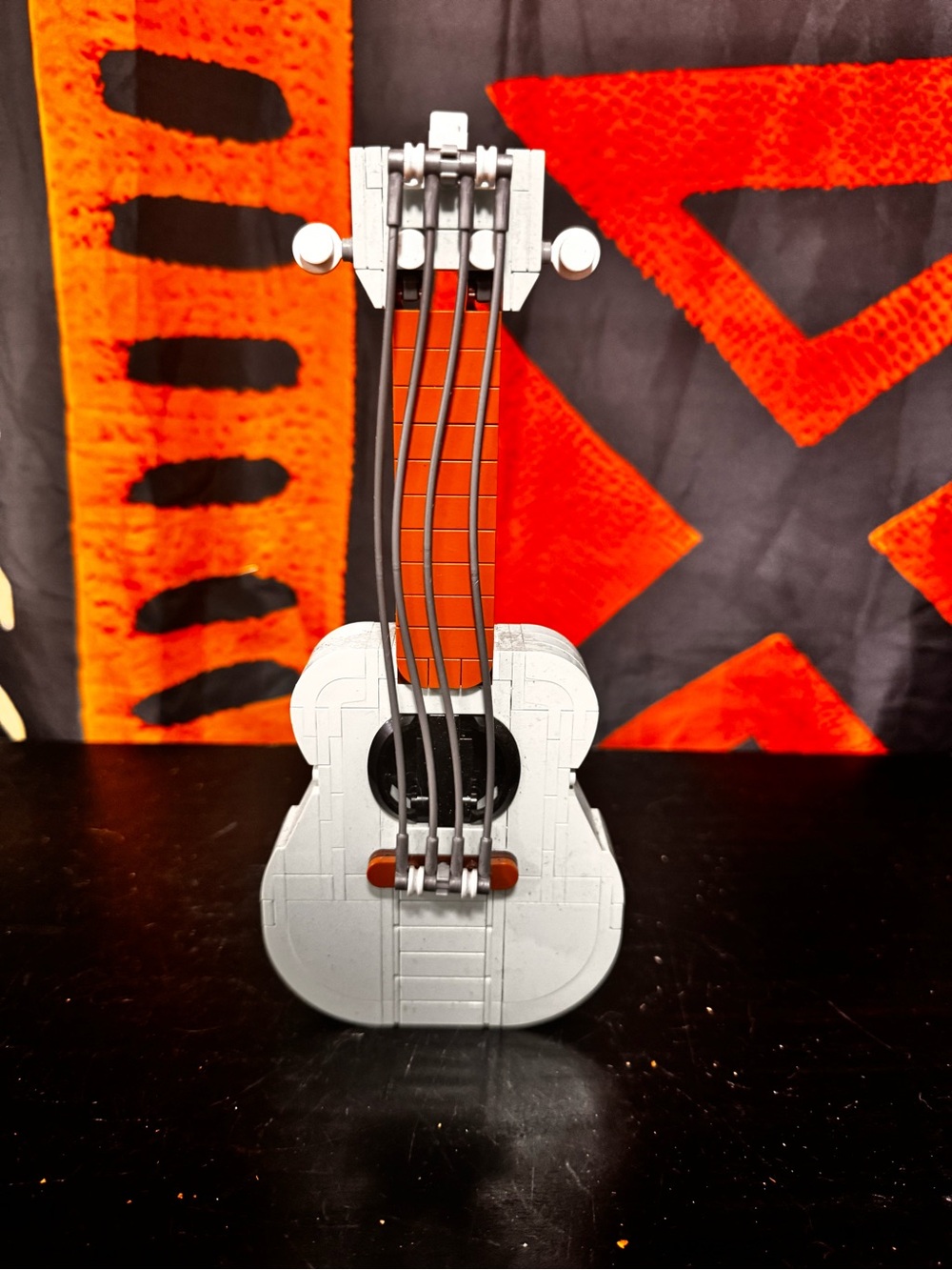 Pale Blue Decorative Guitar Block Figurine